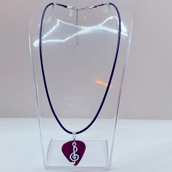 (Pick 3 for $15) Guitar Pick Custom Necklace With Music Charm - Picture 3 of 4